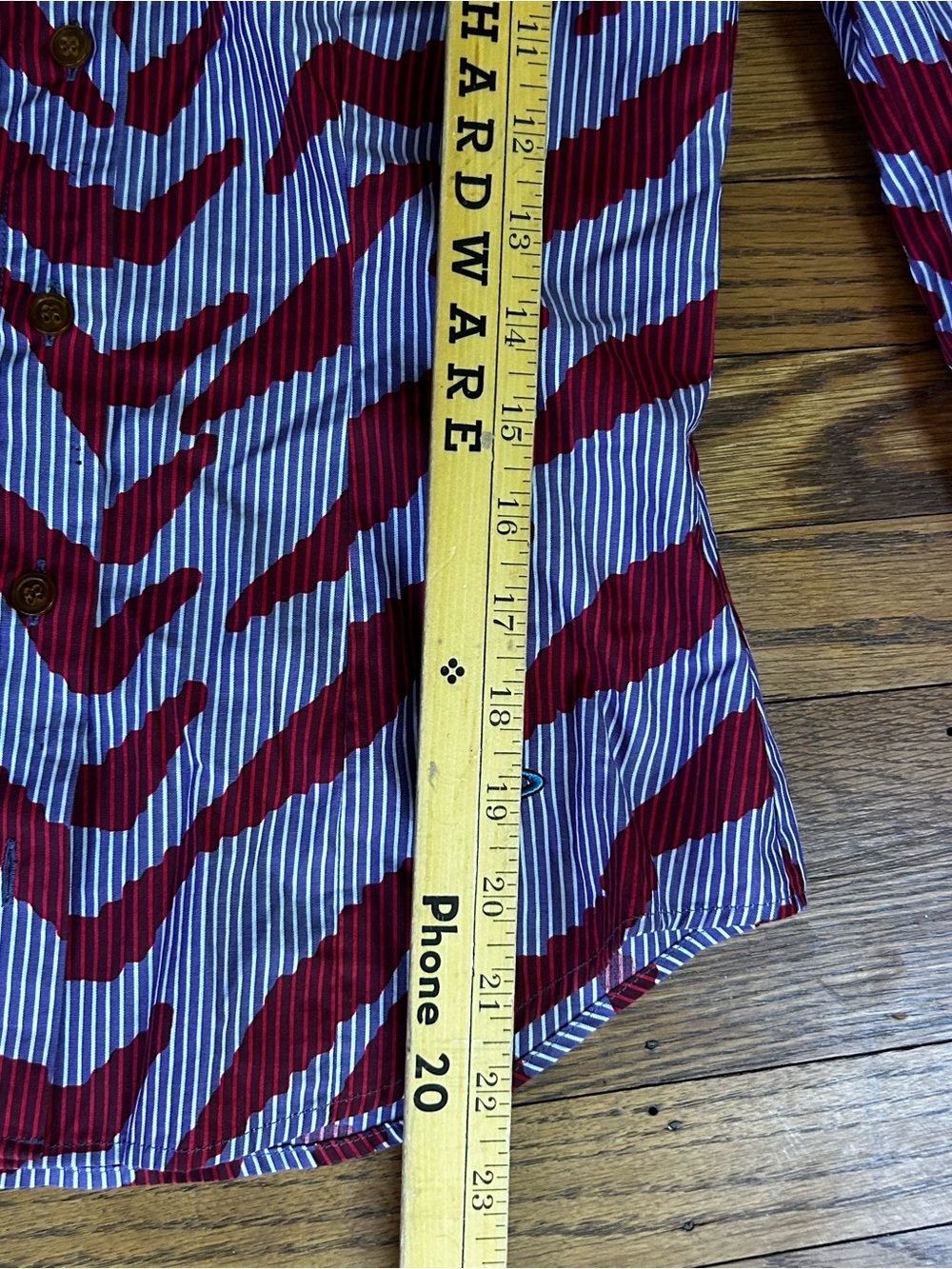 Vivienne Westwood Red Label Stripe Print women Button-Up Shirt snap - Picture 9 of 9